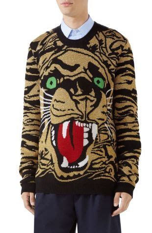 gucci sweater tiger replica|gucci tiger button up.